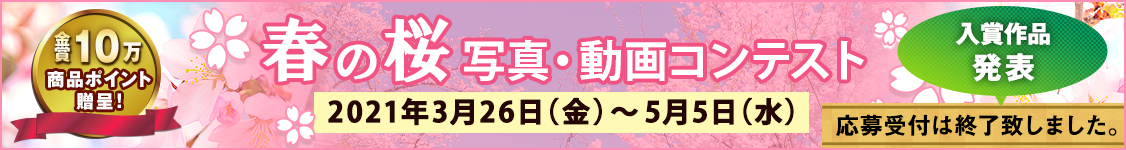 春の桜写真・動画コンテスト2021年3月26日(金)~5月5日(水)